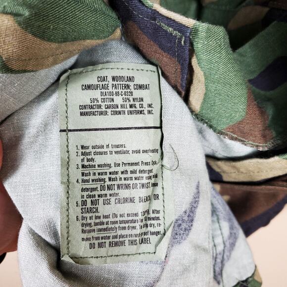 Army Combat Coat in Woodland Camo Size XS Short - Picture 9 of 11